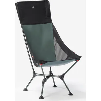 kempingová židle QUECHUA Kempinková nízká skládací židle 900 XL ZELENÁ
