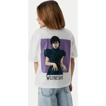 Pánské tričko NAME IT T-Shirt Farra Wednesday 13240881 Bílá Standard Fit 146_152