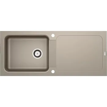 Nerezový dřez Carea Vestavný dřez Botia 1, 500 × 1180 × 185 mm, béžový, CAREAlith 3512342830407