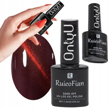 Lak na nehty TMAVĚ ČERVENÝ HYBRIDNÍ LAK NA NEHTY S LESKEM UV/LED LAK L162