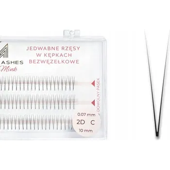 Péče o řasy a obočí 2D Objemové řasy v trsech; Zakřivení: B; Délka: 13 mm