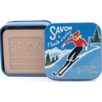 Koupelová kosmetika Marseillské mýdlo La Savonnerie de Nyons EDELWEISS PROTĚŽ v krabičce Zima 100g