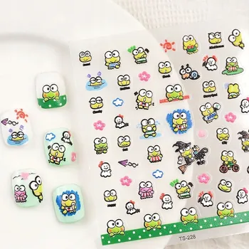 samolepka Samolepicí Vypouklé 3D Samolepky na Nehty Vzory ŽÁBA