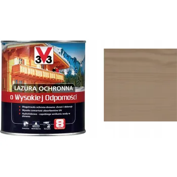 Lak na dřevo V33 Lazura s vysokou odolností 8 let, šedá, 0,75 l