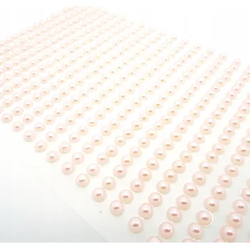 samolepka Samolepky Perličky Perly Pásek 3D Světle Růžová 3mm