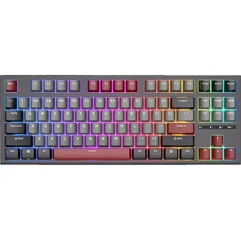 Klávesnice MECHANICKÁ KLÁVESNICE RK R87 TKL RGB HOTSWAP Blue Black Pro Hráče s Podsvícením