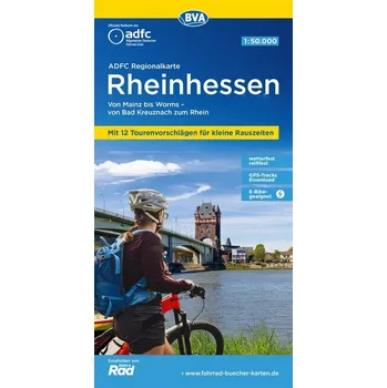 ADFC-Regionalkarte Rheinhessen, 1:50.000, mit Tagestourenvorschlägen, reiß- und wetterfest, E-Bike-geeignet, GPS-Tracks Download - Allgemeiner Deutscher Fahrrad-Club e.V. (ADFC)