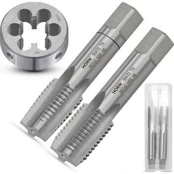 Závitořezný nástroj Závitníky M27 ruční 2ks M27x3 + Závitové očko sada