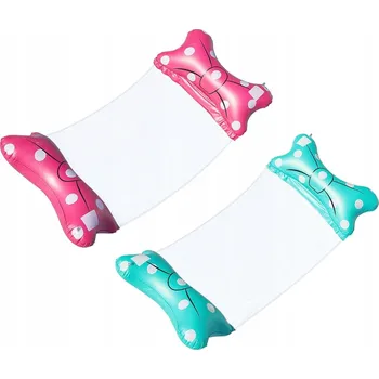 2x VODNÍ HOUDACÍ SÍŤ / MATRACE NA PLAVÁNÍ NAFUKOVACÍ S PUNTÍKY 140x70 cm