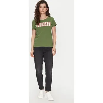 Mustang T-Shirt Alma 1016138 Zelená Regular Fit L