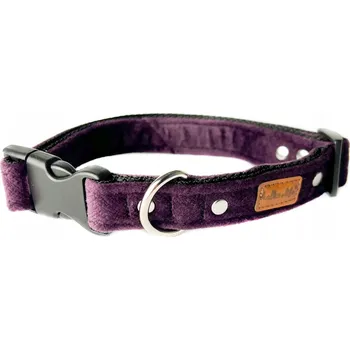 Obojek pro psa Odolný obojek pro psa - Švestka, M, plastová spona