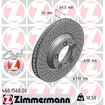 Brzdový kotouč Brzdový kotouč ZIMMERMANN 460.1560.20