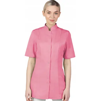 Zdravotnický oděv 44 DÁMSKÝ ZDRAVOTNICKÝ PLÁŠŤ NA ZIP SE STOJÁČKEM KOSMETICKÝ HALENA 141S