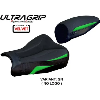 Moto sedlo TPZ Italia potah sedla Kawasaki Ninja ZX 25 R (20-24) Hermes ultragrip velvet model potah sedla: bez loga GN (green)