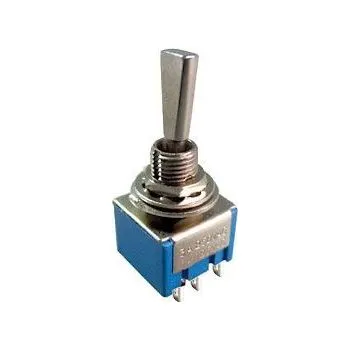 Přepínač páčkový MTS-202-F1, ON-ON, 2pol. 250V/3A