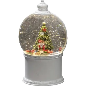 Vánoční dekorace Konstsmide 4301-200 LED svítilna Vánoční scenérie teplá bílá LED bílá naplněné vodou, časoměřič