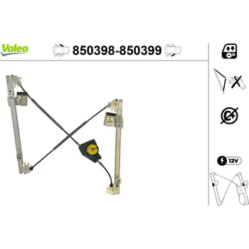 Stahovačka okna Zvedací zařízení oken VALEO 850398