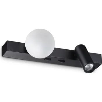 Nástěnné svítidlo Ideal Lux PING PONG AP nástěnné svítidlo, LED 6W, 600lm, 3000K, IP20, černé