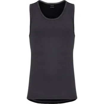 Pánské tričko Pánské bambusové tílko s merino vlnou, černé, velikost M