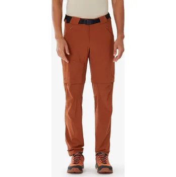 QUECHUA Pánské turistické odepínací kalhoty 2v1 MH 500 S KAŠTANOVÁ|ORANŽOVÁ