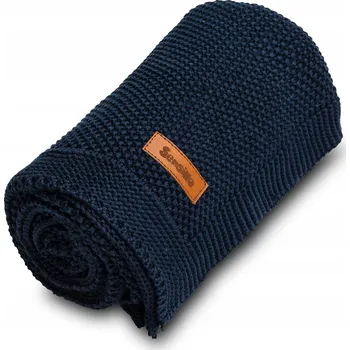 Dětská deka SENSILLO BAVLNĚNÁ PLETENÁ DEKA GRANÁTOVÁ