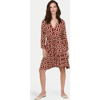 Dámské šaty ONLY Každodenní šaty Clemmentine 15320417 Bordó Regular Fit S