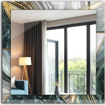 Zrcadlo Zrcadlo dekorativní závěsné na zeď Abstraktní geometrické 60x60