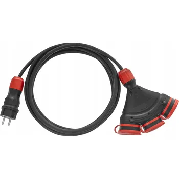 Napájecí kabel Prodlužovací Kabel do zásuvky, zahradní, jednoduchý Plast-Rol 10 m, 3 ks, černý