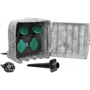 Elektrická zásuvka Zásuvka, Prodlužovací přívod rozbočka Orno šedá