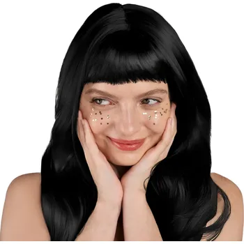 Karnevalová paruka PartyDeco Paruka černá dlouhá