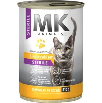 Krmivo pro kočku Mokré krmivo pro kočky Sterile Medium MK Animals kuře 0,415 kg