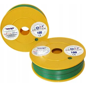 elektrický kabel Kabel LGY/H05V-K 0,50 mm2 100 m Zeleno/Hnědý