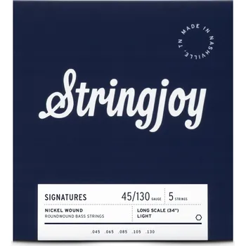 Struna pro kytaru a smyčcový nástroj Niklové struny pro 5-strunnou baskytaru Stringjoy SIGNATURES 45-130