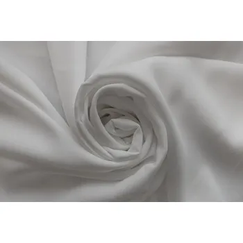 Metráž - Saten JEMNÝ BÍLÝ Pes - látka na šaty - Bílá, 150 cm