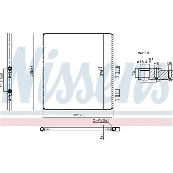 Výparník klimatizace Kondenzátor, klimatizace NISSENS 941308