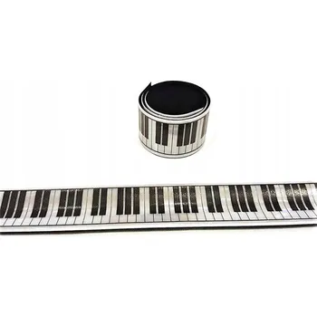 Samonavíjecí reflexní pásek s motivem klaviatury