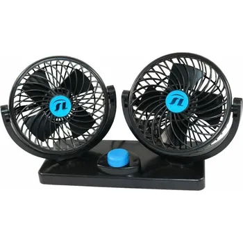 Ventilátor dvojitý 2x130mm 12V do auta 15W