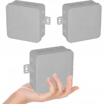 Elektroinstalační krabice VIPLAST Hermetická Elektroinstalační Krabice Na Stěnu Na Klik IP54 85x85x41mm Šedá 3ks