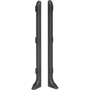 Podlahová lišta Levá koncovka, pravá koncovka Cezar PVC 1 x 100, délka 1 cm, šedá