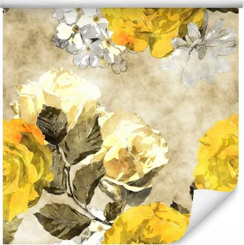 Fototapeta Tapeta do obýváku malované růže KVĚTY sedmikrásky