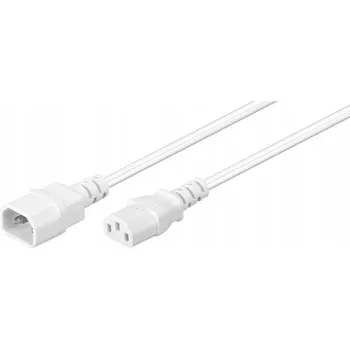 Napájecí kabel Napájecí kabel MicroConnect C13-C14 0,5 m, bílý