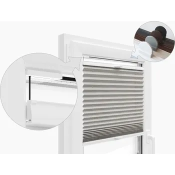 Roleta ZEBRA-SHOP PLISSÉ LUX / DOLOMIT / ŠEDÝ MELÍR / PD307 - INVAZE Šířka v cm: 21, INVAZE: 151 - 190