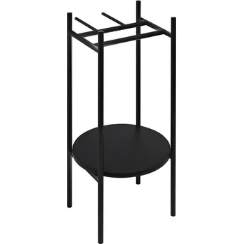 Koupelnový nábytek Sapho PUNO podstavec pod kulatá umyvadla 375x830x448xmm, černá