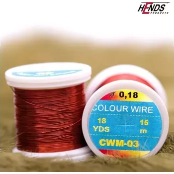 HENDS Drátek COLOUR WIRE - ČERVENÁ 0,09mm
