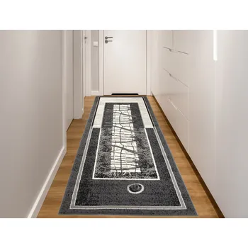 Koberec Moderní koberec Tap - obdélníky 1 - šedý Rozměr koberce: 80x300 cm