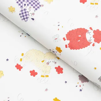 ubrus Dětský PVC ubrus Barevné ovečky na bílém PV-115 - metráž š. 140 cm