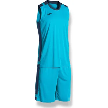 Fotbal Basketbalový komplet JOMA LIDER, barva zářivě tyrkysová - tmavě modrá, velikost 4XL