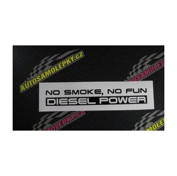 Polep vozidla SAMOLEPKA No smoke. no fun, diesel power nápis (10 - červená) NA AUTO, NÁLEPKA, FÓLIE, POLEP, TUNING, VLASTNÍ TEXT, TISK, AUTOSAMOLEPKY.cz, POLEPY, OBRÁZEK, LOGO, SAMOLEPKY