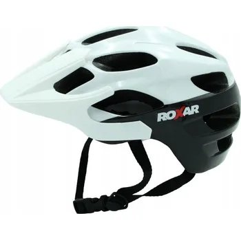 Cyklistická přilba Cyklistická helma NASTAVITELNÁ ROXAR MTB velikost M 54-57cm bílá s kšiltem