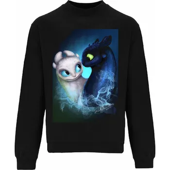 Dívčí mikina Mikina přes hlavu Jak vycvičit draka wallpaper Velikost: 86/92 - 1 až 2 roky